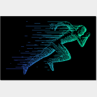 Running Man Posters and Art